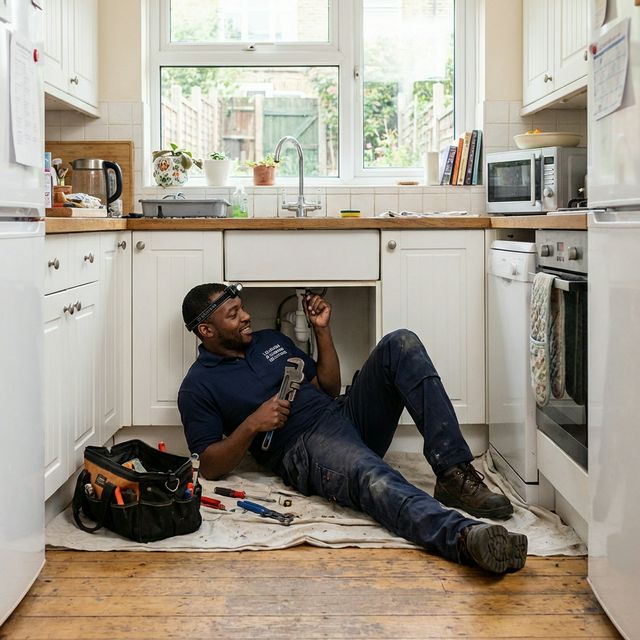 Plumber working